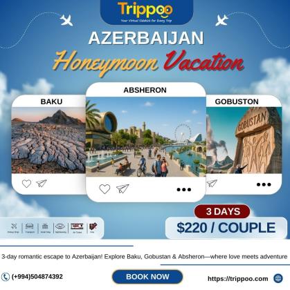Honeymoon Package: 3 Days Tour to Baku and Gobustan or Absheron