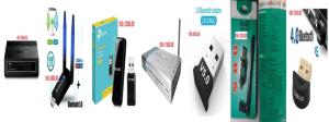 New USB Bluetooth and WiFi dongles