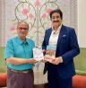 Books Presented to Dr. Sandeep Marwah by Author Ashok K. Sharma in Lucknow