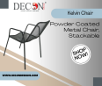 The Kelvin Chair is here sleek, strong, and ready to stack